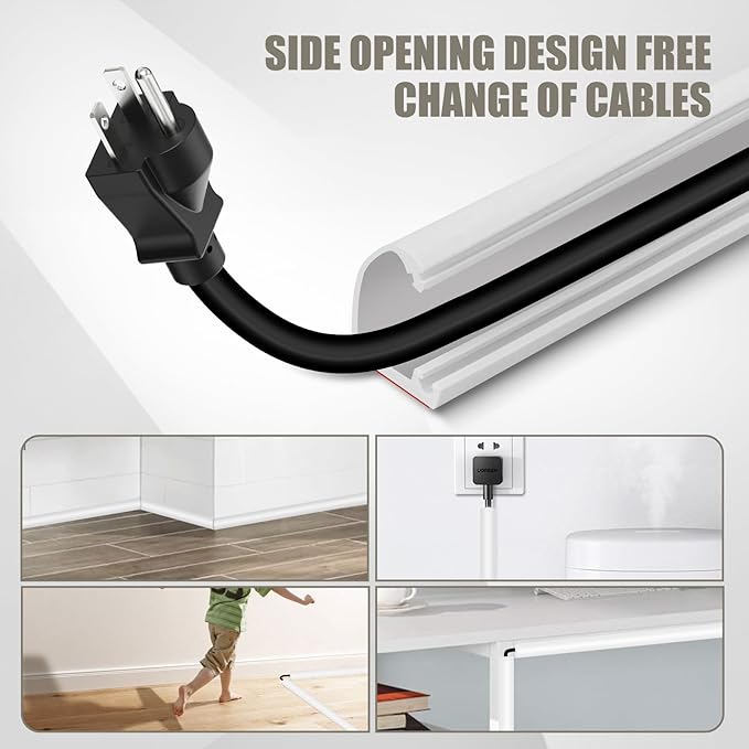 Cord Wall Cover, 118in Self-Adhesive Wire Covers - Image 4