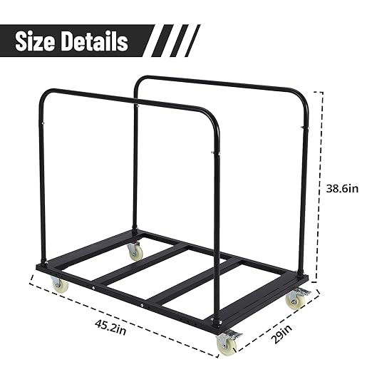 Folding Table Cart, 1800 LBS Heavy Duty Table Trolley - Image 7