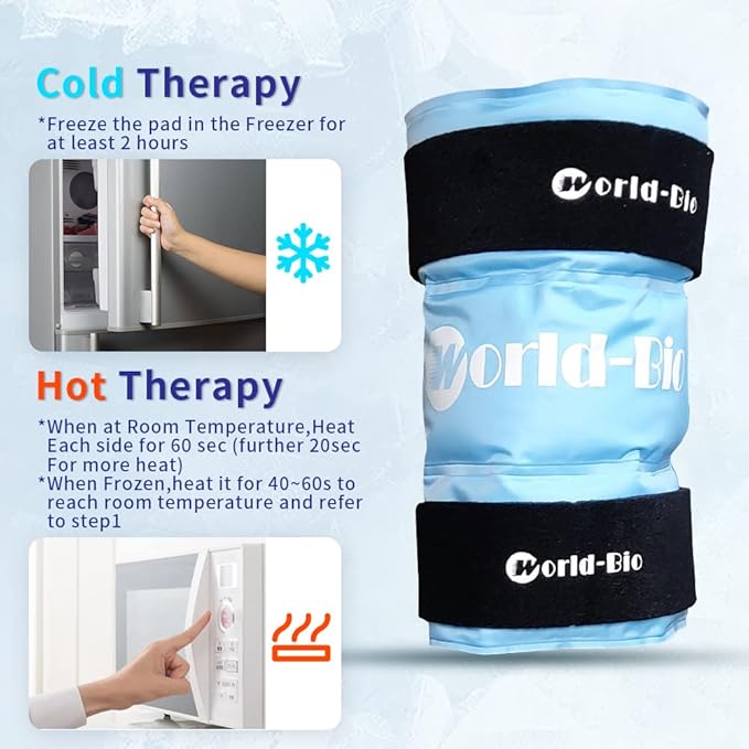 Knee Ice Pack Wrap 14.7" x 10.4", Reusable & Flexible Gel Cold Pack - Image 5
