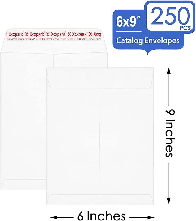 250 PCS 6x9 inches Security Catalog Envelopes Printable Self Seal Envelopes - Image 2