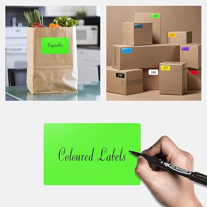Rectangle Labels Sticker 3×5 Inch Vinyl Floor Stickers Color Coding Name Tags - Image 2