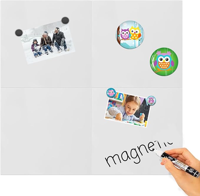 Whiteboard with Adhesive for Tile Wall, Small 8X8 Writing Board, 8 Pack - Image 6