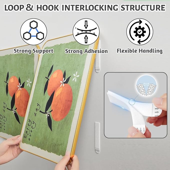 flintronic Large Picture Hanging Strips Heavy Duty, 36 Pairs Sticky Picture - Image 3