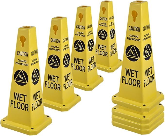 26.5" Caution Cones, 4-Sided Visible Safety Signs by OranclUS