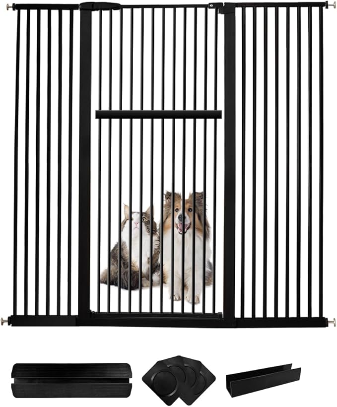 Lumizone Extra Tall Pet Gate 55.12" High Pressure Mounted 59.25"-63.38" Extra by Lumizone