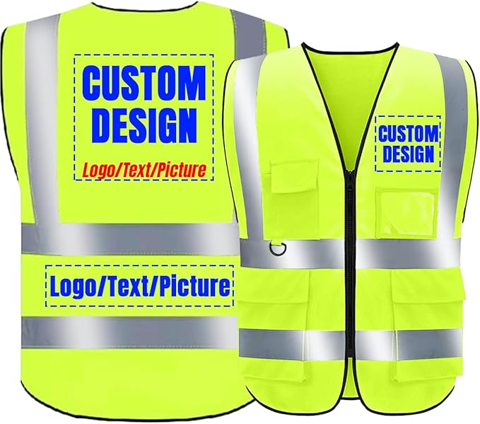 BeautyWill Custom Logo Safety Vest Class2 High Visibility Reflective Vest by BeautyWill