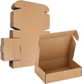 Qilery 100 Pcs Shipping Boxes Cardboard Gift Corrugated Cardboard Brown Boxes by Qilery