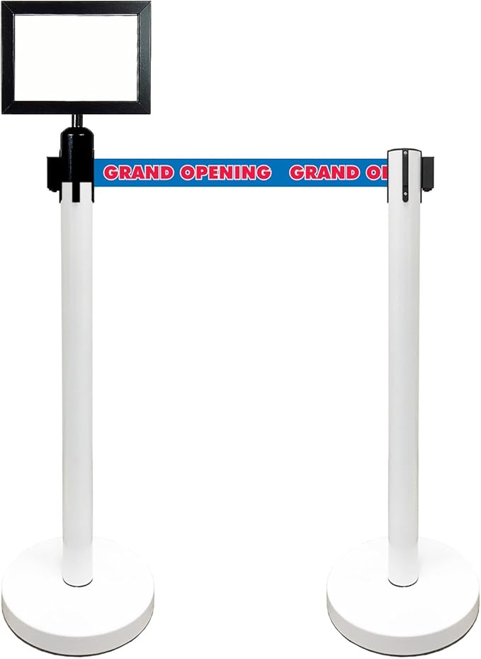 Retractable Stanchion, 6 SPECIALTY Posts + Signframe - Image 2