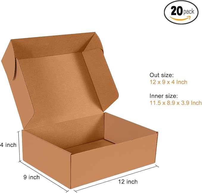 12x9x4 inch Shipping Boxes Set of 20 - Image 4