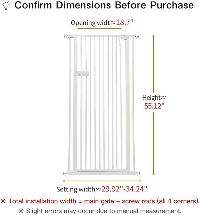 Lumizone Extra Tall Cat Gate 55.12" High Pressure Mounted Extra Wide 2025 New - Image 2