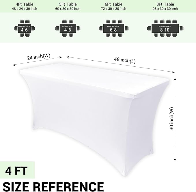 Obstal 6 Pack Stretch Spandex Table Covers - Image 4