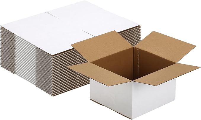 25 Pack Shipping Boxes 6x6x4 Inches, Small Business by SPEPLA