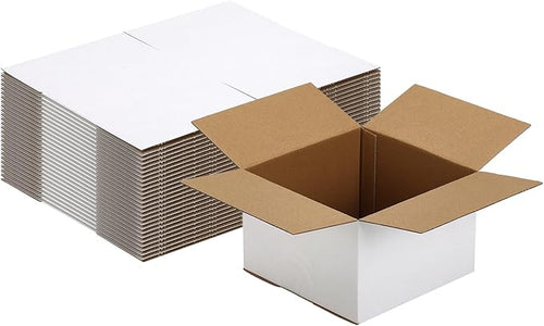 25 Pack Shipping Boxes 6x6x4 Inches, Small Business by SPEPLA