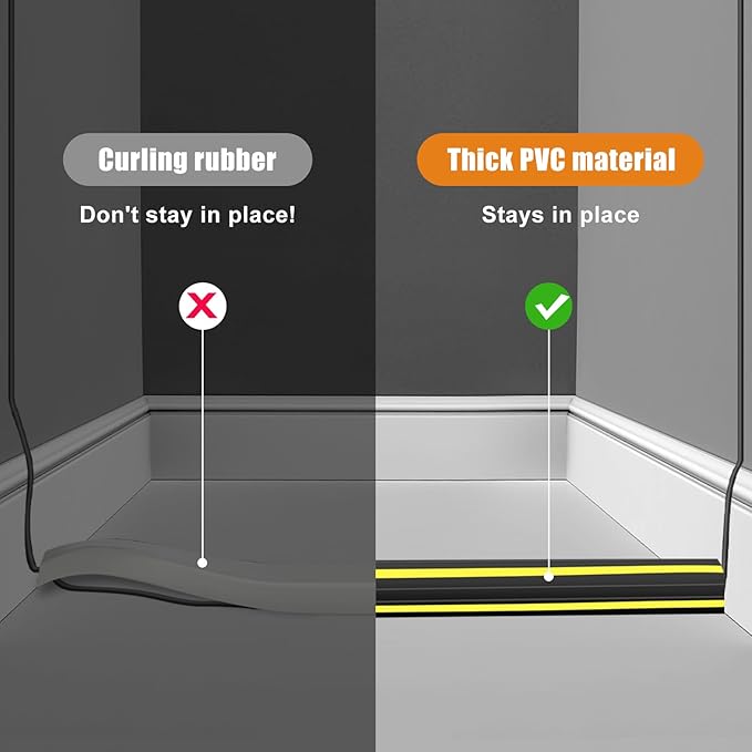 10 ft Cord Covers for Wires on Floor, Heavy Duty PVC Duct Floor Cord Cover - Image 6