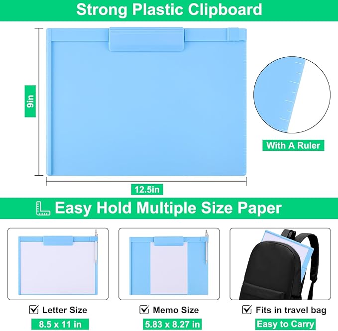 1 PCS A4 Size Clipboards, Plastic Clipboard, 8.5x11 Clipboard - Image 2