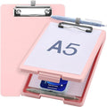 Small Clipboard with Storage, A5 Clipboards with Pen Holder, Half Letter Clip by Meiikun