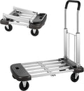 Foldable Platform Cart 29" x 17" x 35" Aluminum Platform Truck 330lbs Capacity by SmarketBuy
