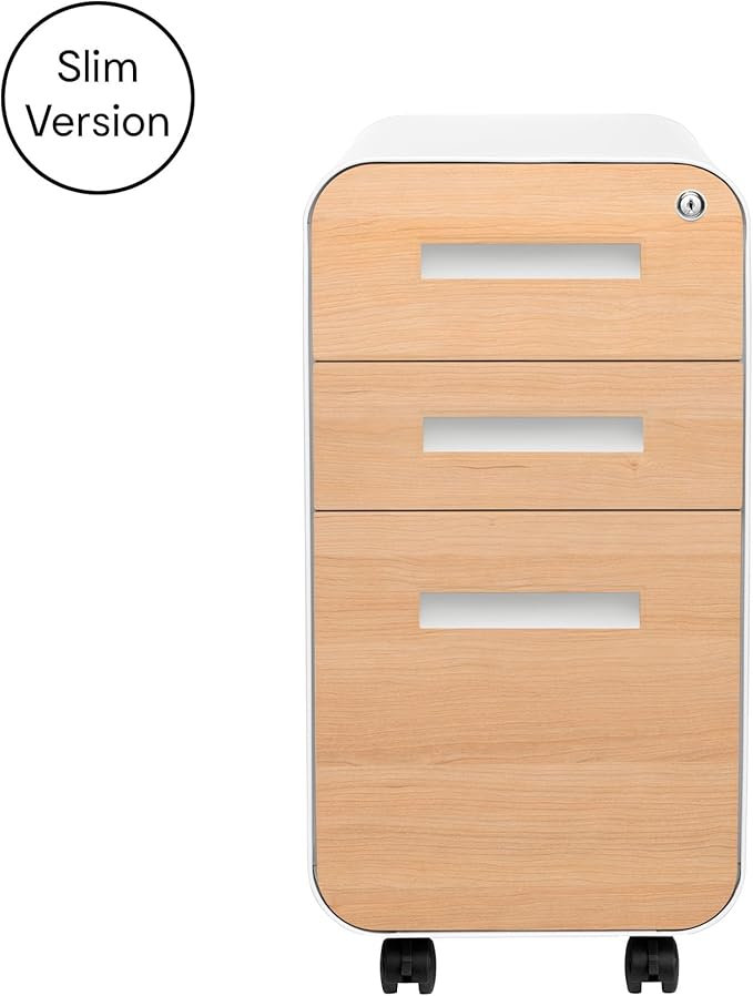Laura Davidson Furniture Stockpile Slim 3-Drawer Mobile File Cabinet - Image 2