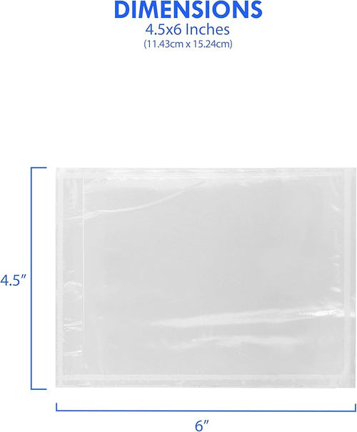 100 Count 4.5" x 6" Shipping Label Envelopes, Top Loading - Image 2