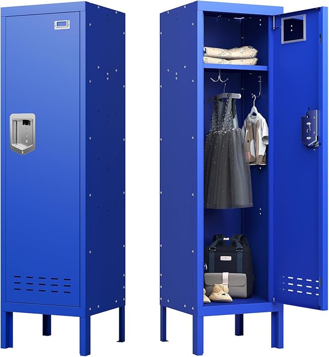 Metal Cabinet Home Office Storage, Lockable Employees Metal Locker by BUTISOW