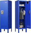 Metal Cabinet Home Office Storage, Lockable Employees Metal Locker by BUTISOW