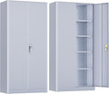 Crownland 72" Metal Storage Cabinet, Lockable Garage Storage Cabinets, High by Crownland
