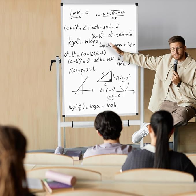 XBoard Whiteboard Mobile, 44x30inch Double Sided Magnetic Dry Erase Board on - Image 6