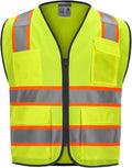9 Pockets High visibility Class 2 Safety Vest，Hi Vis Vest by DPSAFETY