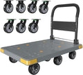 WUD Push Cart, Folding Mobile Platform Trolley, Thickened and Reinforced by WUD