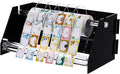 Foldable Acrylic Label Roll Dispenser, Adjustable Black Label Organizer by Lnrueg