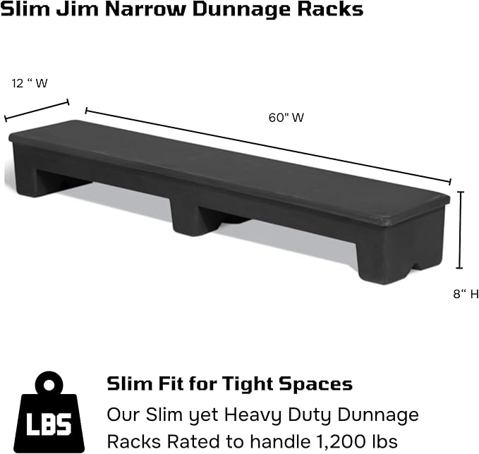 Slim Jim DUN5016 Narrow Heavy-Duty Plastic Poly Dunnage Rack - Image 2