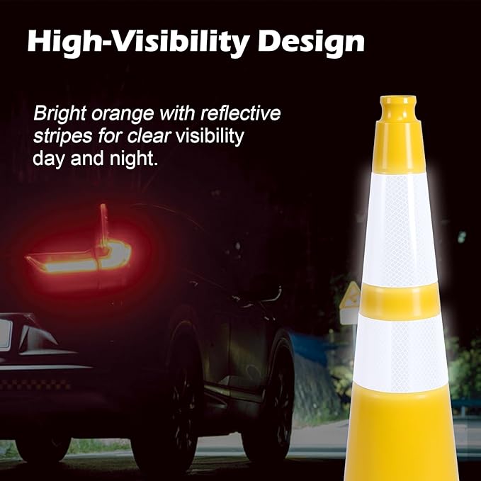 360 Pack 28" Yellow Traffic Cones - Image 4