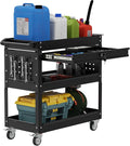 3 Tier Heavy Duty Tool Cart, Mechanic Metal Rolling Tool Cart 900 Lbs Work Cart by Maemttes