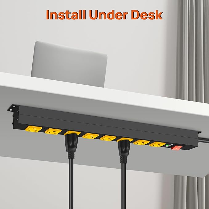 ANNQUAN Metal 8 Outlet Mountable Power Strip - Image 7