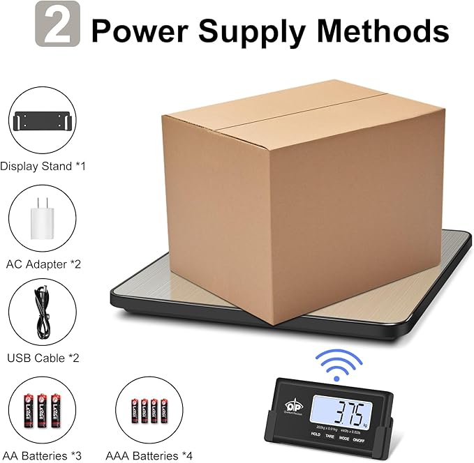 QP Shipping Scale, 440 lb/0.35 oz High Accuracy Digital Postal Scale, Postage - Image 6
