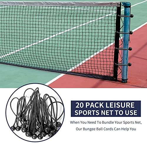 6 Inch Ball Bungee Cords, Heavy Duty UV Resistant Elastic Strap, Reusable Tie Down Cord with Balls, Indoor Outdoor Cords for Golf Net, Soccer Goals, Camping, Tent Poles, Hose (Black, 20 Pack) - Image 4