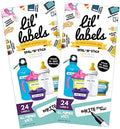 Lil' Labels, Write-On Food Labels, Waterproof Label, Multipurpose, Self-Laminating, Dishwasher-Safe, Write-On for Home Organization and Kitchen Labels (All-Purpose White, Set of 2) by LilLabels