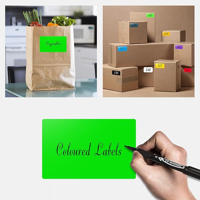 Rectangle Labels Sticker 3×5 Inch Vinyl Floor Stickers Color Coding Name Tags - Image 2