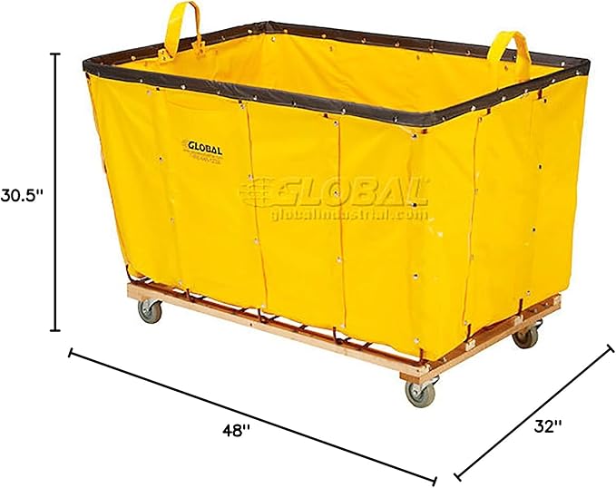 GLOBAL INDUSTRIAL Vinyl Basket Bulk Truck, 20 Bushel - Image 5