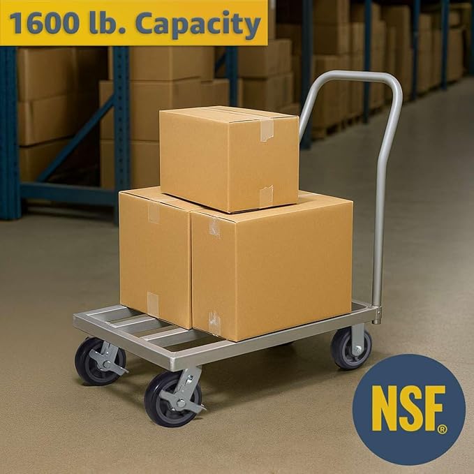 20" x 36" Mobile Aluminum NSF Dunnage Rack - 1600 lb. Capacity - Image 2