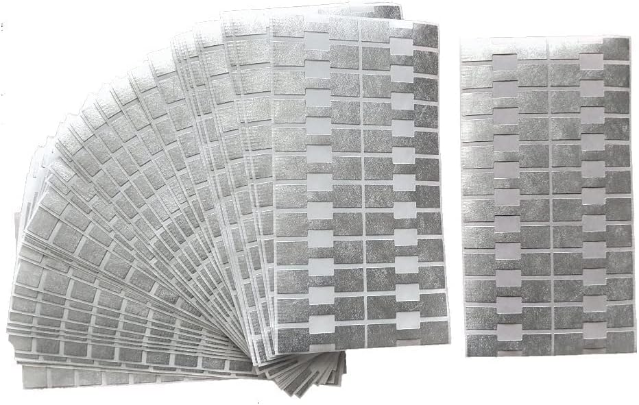 1000 Pieces Jewelry Repair, Price and Indentification Tags/Tyvek Self Adhesive Rectangle/Dumbbell/Barbell Jewelry Price Tags (Rectangle - 44 x 12mm, Silver) - Image 5