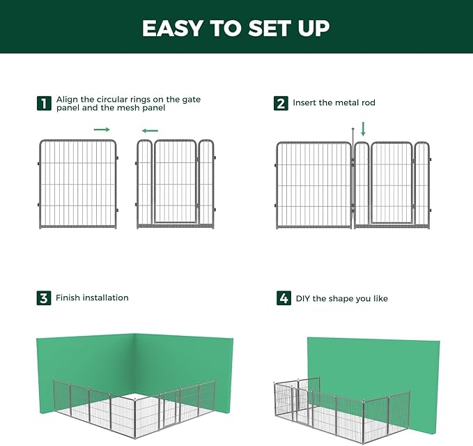 FXW Garden Fence Outdoor for The Yard – 32in x 54.7ft Heavy Duty Metal Animal - Image 6
