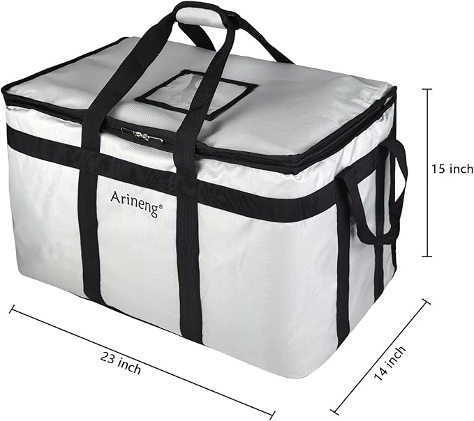 Food Delivery Insulated Bag, Insulated Cold Meal Bag, Built-in Base Plate - Image 5