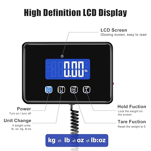 Shipping Scale, 660lbs Heavy Duty Digital Postal Scale - Image 3