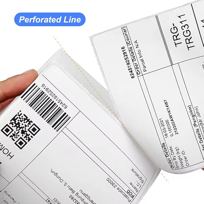 4x6 Thermal Labels, OausTect 100 FanFold Shipping Labels, Thermal Printer - Image 3