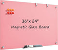MaxGear Glass White Board 36x24, Large Frameless Whiteboard by MaxGear