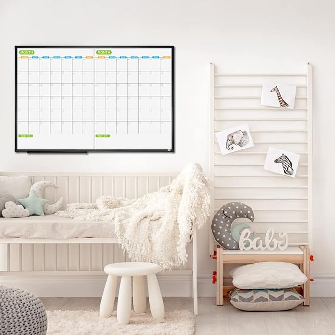 JILoffice Magnetic Dry Erase Calendar Whiteboard, 2 Month White Board Planner - Image 5