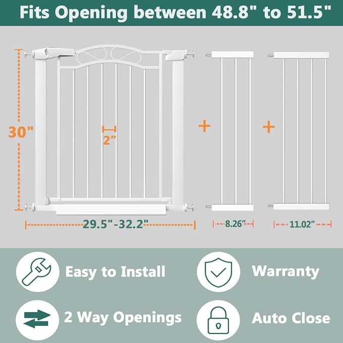 Fairy Baby 48.8"-51.5" Child Baby Gates - Image 2
