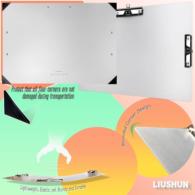 Aluminum 11x17 Clipboard A3 Metal Stainless Hangable Clipboards - Image 5
