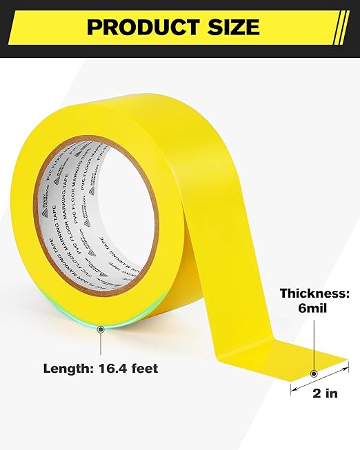 Avery Dennison Floor Marking Tape, 2 Inch x 108 Ft Yellow Caution Tape - Image 7